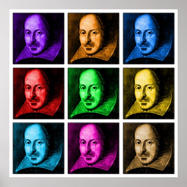 Shakespeare Pop Art Poster (Framsidan)