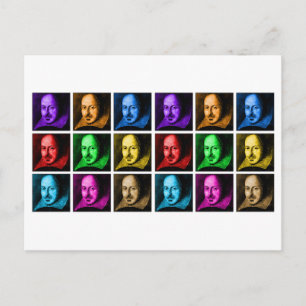 Shakespeare Pop Art Vykort