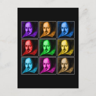 Shakespeare Pop Art Vykort
