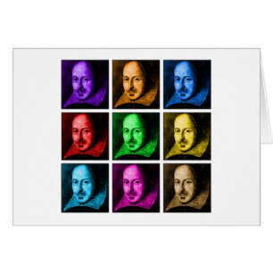 Shakespeare popkonst hälsningskort