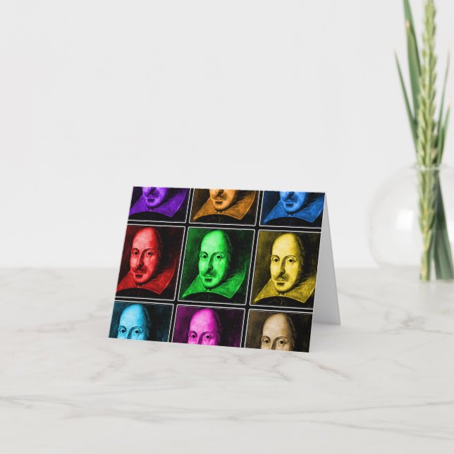 Shakespeare popkonst kort (Framsida)