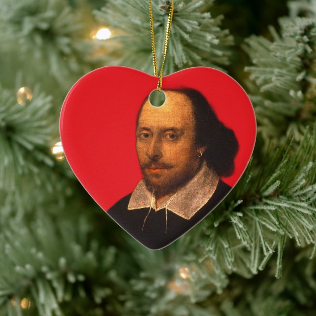Shakespeare porträtt julgransprydnad keramik (Träd)