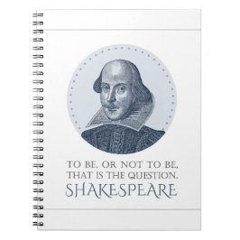 Shakespeare Porträtt med eller utan citat Anteckningsbok