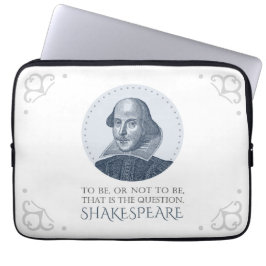 Shakespeare Porträtt med eller utan citat Laptop Fodral