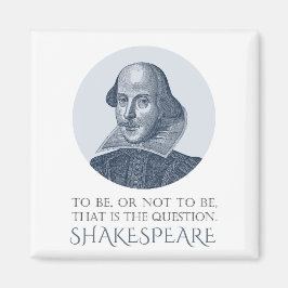 Shakespeare Porträtt med eller utan citat Magnet