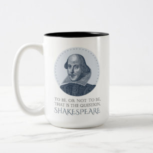 Shakespeare Porträtt med eller utan citat Två-Tonad Mugg