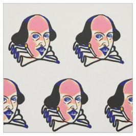 Shakespeare porträtttyg - vitbakgrund tyg