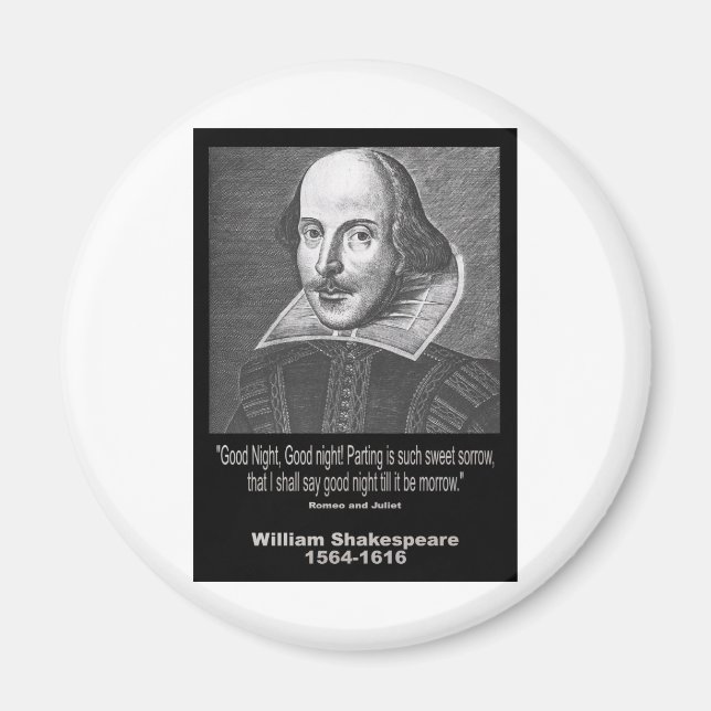 Shakespeare Quote ~ Bra Night, Bra night! Magnet (Framsidan)