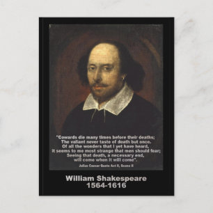 Shakespeare Quote ~ Julius Caesar Vykort