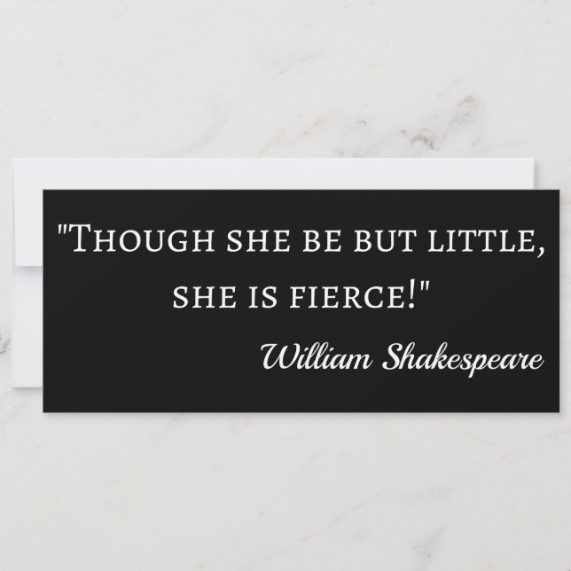 Shakespeare Quote - Little but Fierce I Inbjudningar (Framsida)