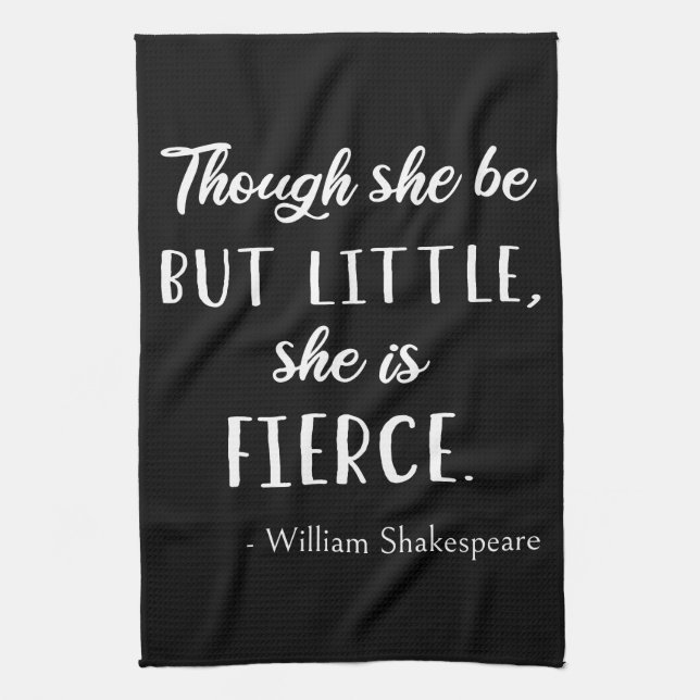 Shakespeare Quote - Little but Fierce II Kökshandduk (Vertikal)