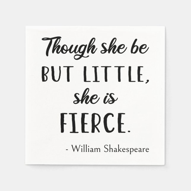 Shakespeare Quote - Little but Fierce II Pappersservett (Framsidan)