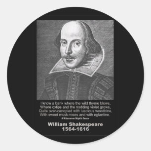 Shakespeare Quote Midsommarnattens Dream Runt Klistermärke