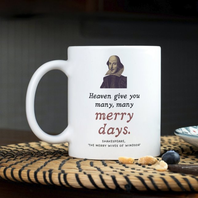 Shakespeare Quote Roligt Mörk Academia Grattis på  Kaffemugg (Skapare uppladdad)