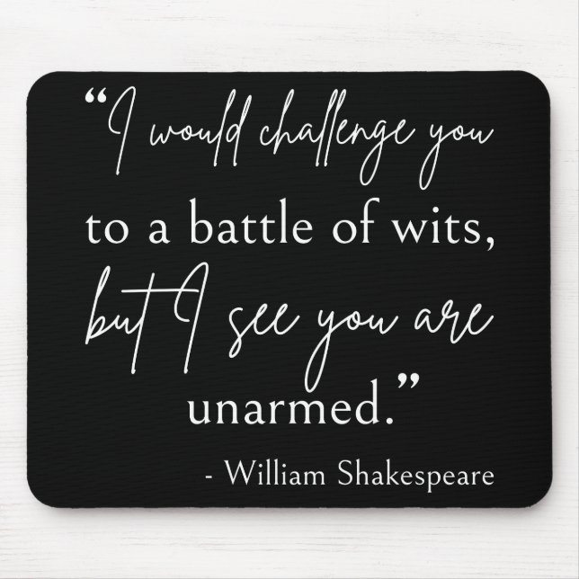 Shakespeare Quote - slaget vid Wits II Musmatta (Framsidan)