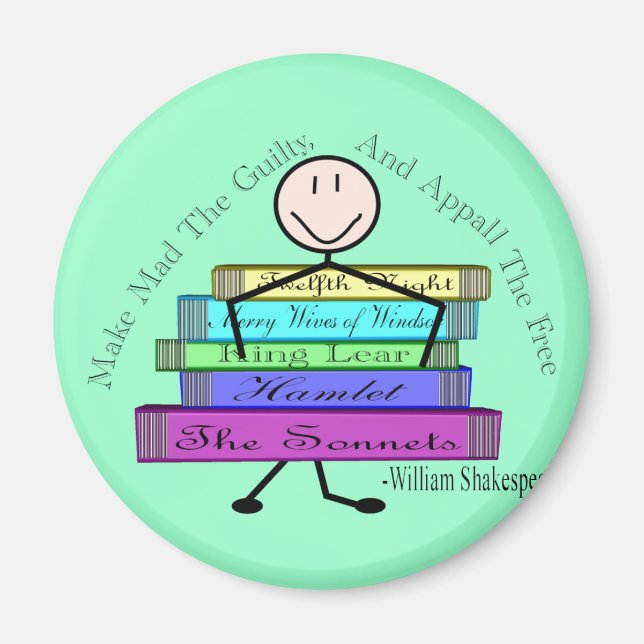 Shakespeare Quote Stick figurer Design Magnet (Framsidan)