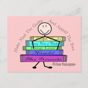 Shakespeare Quote Stick figurer Design Vykort