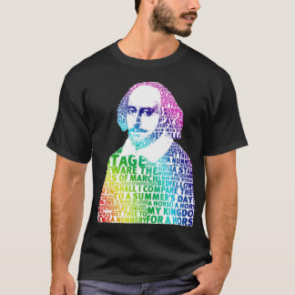 shakespeare regnbågsdesign utan vit omgivande bakg t shirt