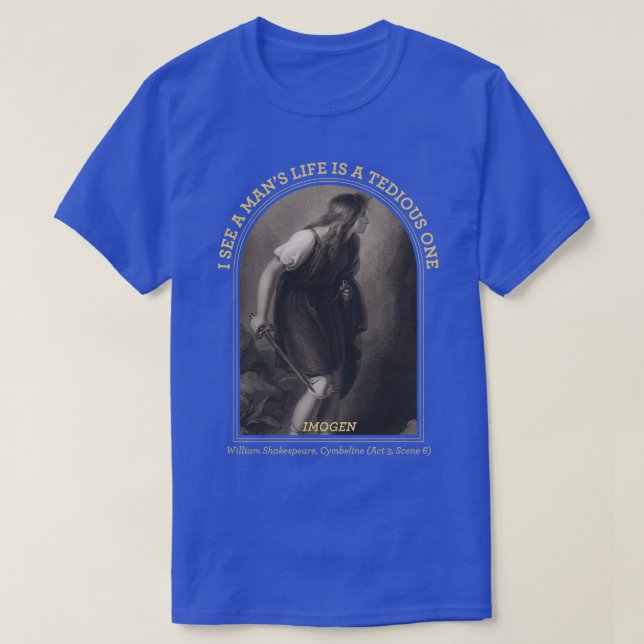 Shakespeare renaissance poet bookish English learn T Shirt (Design framsida)