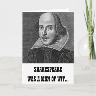Shakespeare roligt födelsedagkort kort