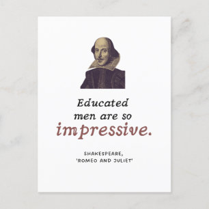 Shakespeare Romeo & Juliet Cute Funny Studenten Vykort