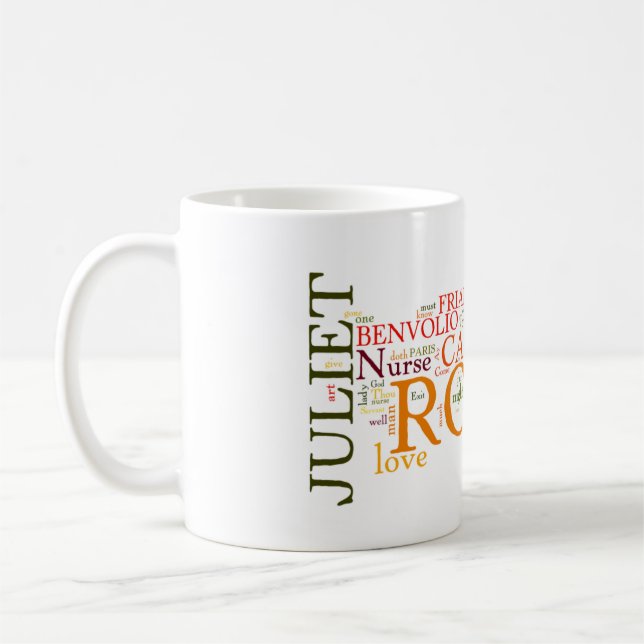 Shakespeare Romeo & Juliet ordmoln Kaffemugg (Vänster)