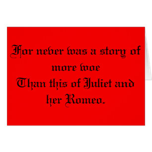 Shakespeare Romeo och Juliet OBS Kort