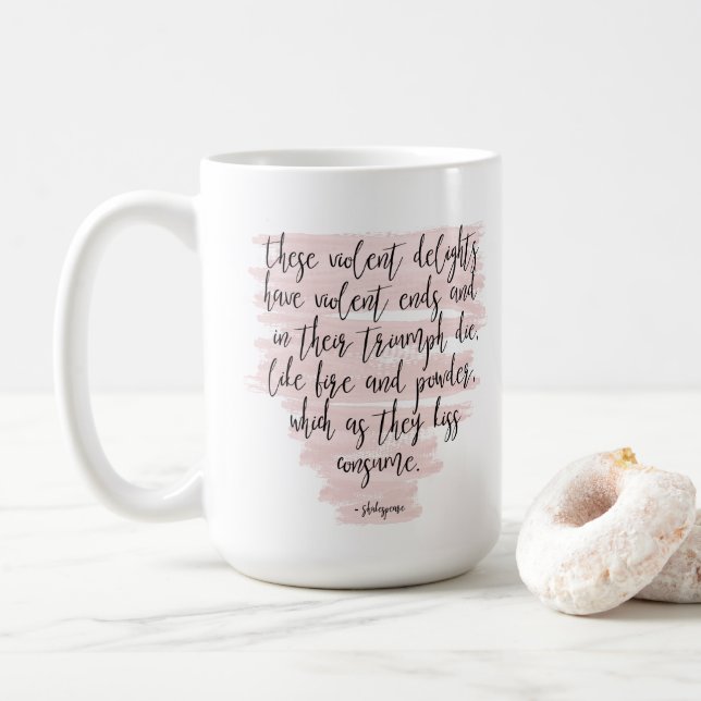 Shakespeare Romeo och Juliet Quote Kaffemugg (Med munk)