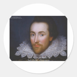 Shakespeare "Sådana vi är" Visdomspresenter & T-sh Runt Klistermärke