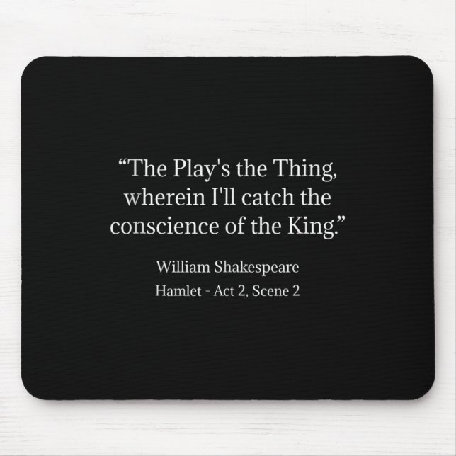Shakespeare Shirt The Play's The Thing Shakespeare Musmatta (Framsidan)