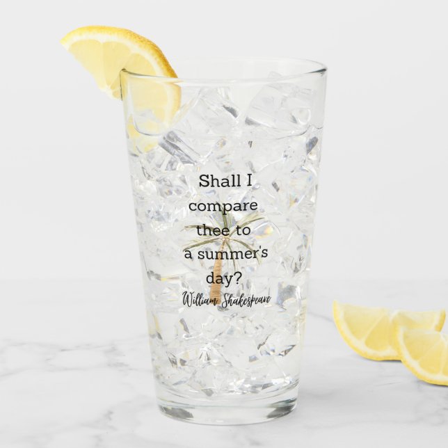 Shakespeare sommar citat dekoration för hemmet glaskopp (Framsida Ice)