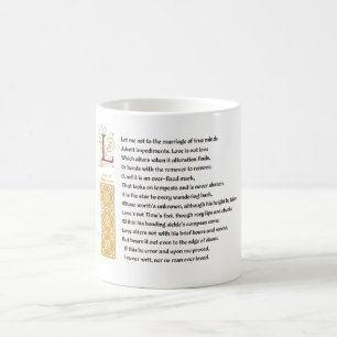 Shakespeare sonett 116 (CXVI) på Parchment Kaffemugg
