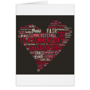 Shakespeare sonett 18 hälsningskort