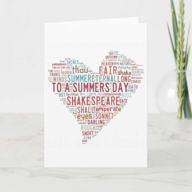 Shakespeare sonett 18 kort (Framsida)