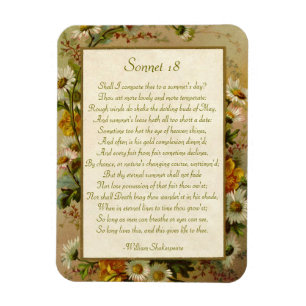 Shakespeare sonett 18 magnet