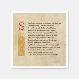 Shakespeare sonett 65 (LXV) på Parchment Pappersservett
