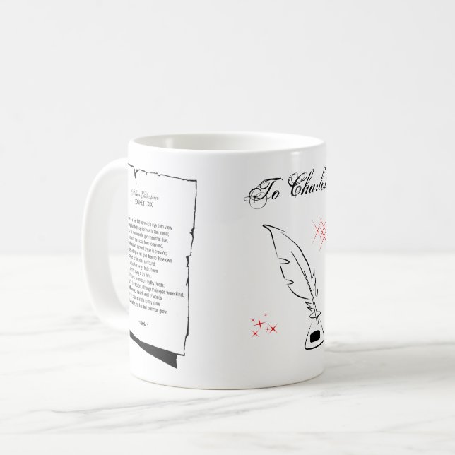 Shakespeare Sonett 69 Kaffemugg (Framsida vänster)