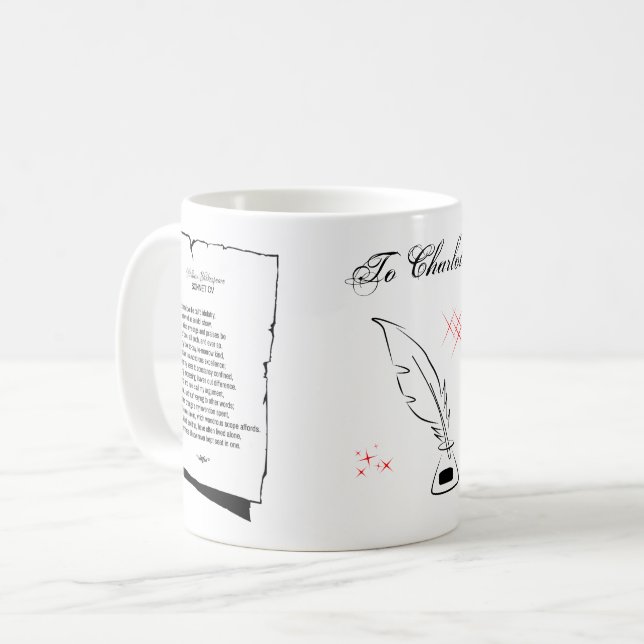 Shakespeare Sonnet 105 Kaffemugg (Framsida vänster)