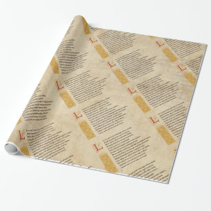 Shakespeare Sonnet 116 (CXVI) on Parchment Presentpapper