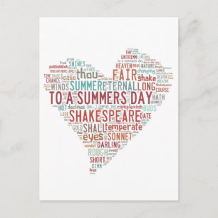 Shakespeare Sonnet 18 Vykort