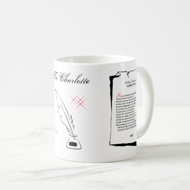 Shakespeare Sonnet 28 Kaffemugg (Framsida höger)