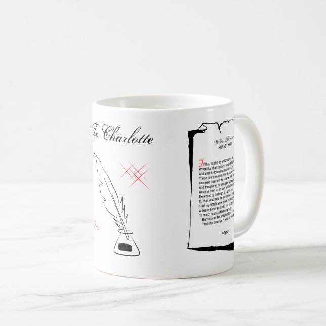 Shakespeare Sonnet 32 Kaffemugg (Framsida höger)