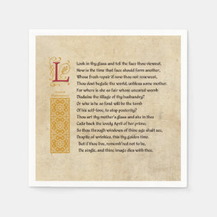 Shakespeare Sonnet 3 (III) på Parchment Pappersservett