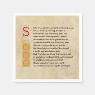 Shakespeare Sonnet 65 (LXV) på Parchment Pappersservett