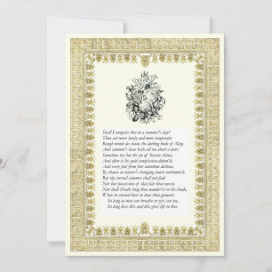 Shakespeare Sonnet nr 18 Inbjudningar