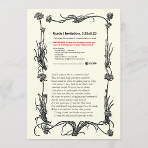 Shakespeare Sonnet nr 18 Inbjudningar
