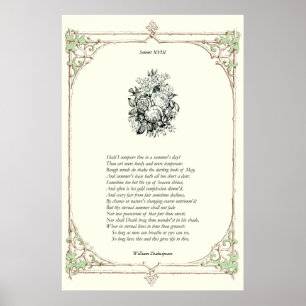 Shakespeare Sonnet nr 18 Poster