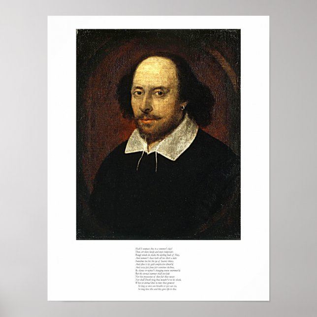 Shakespeare Sonnet nr 18 Poster (Framsidan)