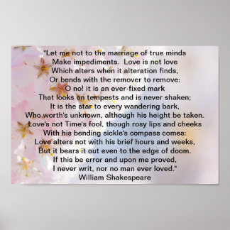 Shakespeare Sonnet Poster