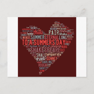 Shakespeare Sonnet Vykort